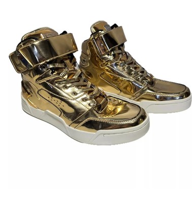 gold high top sneakers
