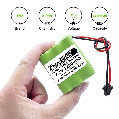 Modelo Avión Coche de Carreras Ni-MH 7.2V 600-2000mAh Batería Recargable FMA - Imagen 12 de 21