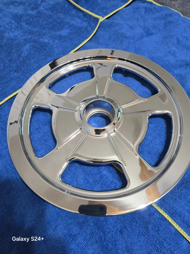 Polia Harley cromada touring.  2009 em turnê. incrível venda direta cromada - Imagem 2 de 4