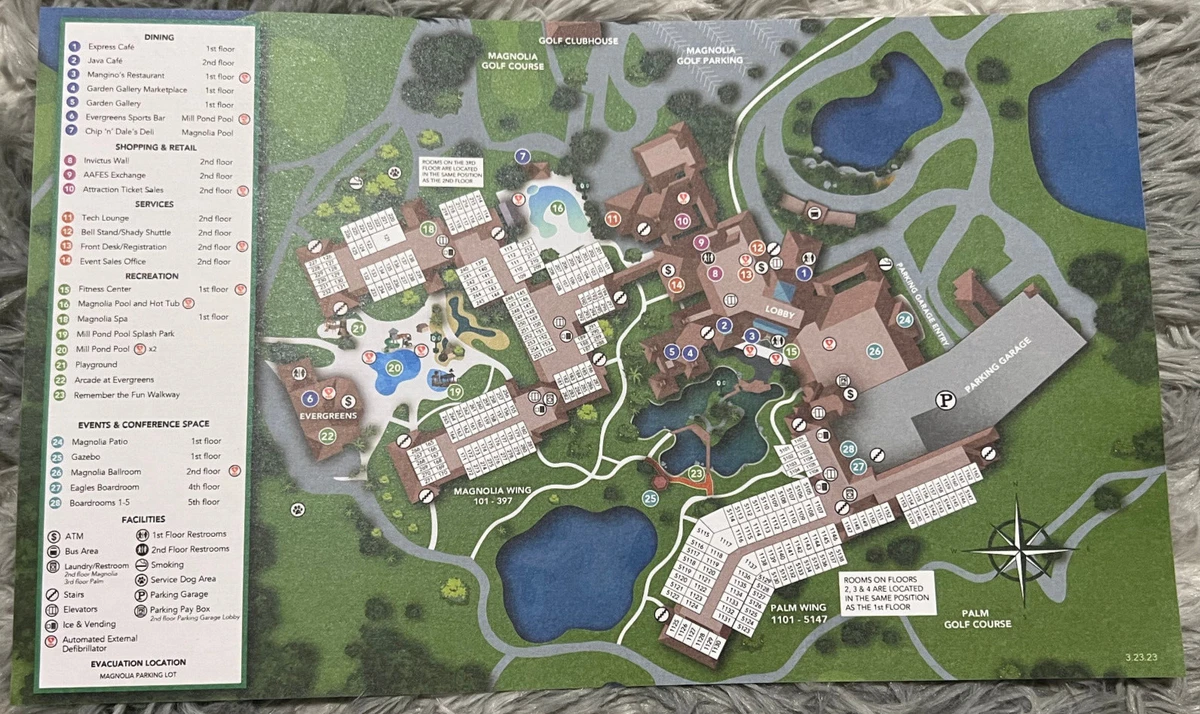 Shades of green hotel map