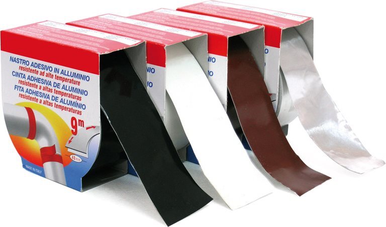 Nastro Adesivo In Alluminio - Alta Temperatura, 40mm X 9m, Nero, Per Isolamento Termico E Riparazioni - Foto 5
