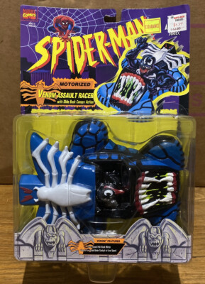 1995 Spider-Man Animated Series VENOM Assault Racer Slide Back Toy