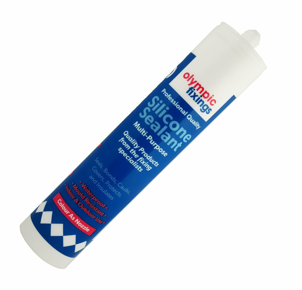 White Silicone Sealant Cartridge - Multi-Purpose, Mould Resistant, Waterproof
