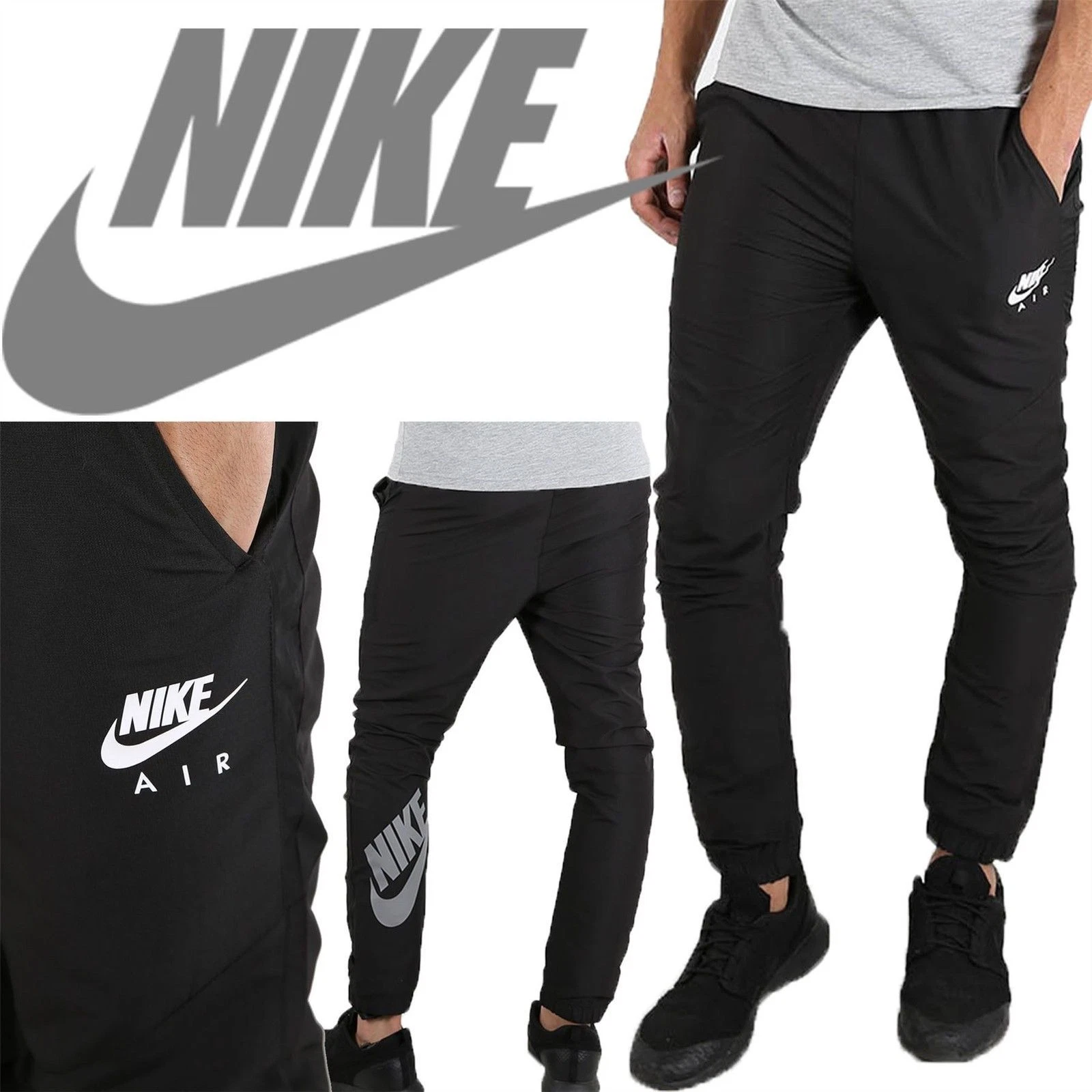 Mens New Nike Air Tracksuit Woven Cuffed Bottoms Joggers Track Pants Trousers
Opens in a new window