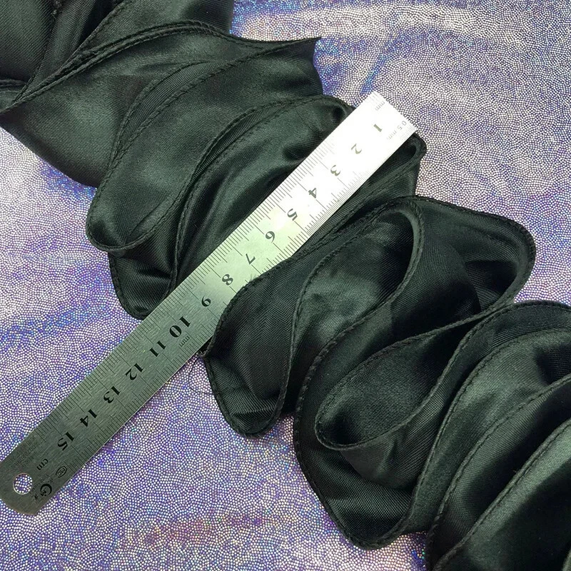 Acessórios de costura de tecido com babado de 5 jardas acabamento de borda de renda fita plissada 10 cm de largura - Imagem 4 de 4