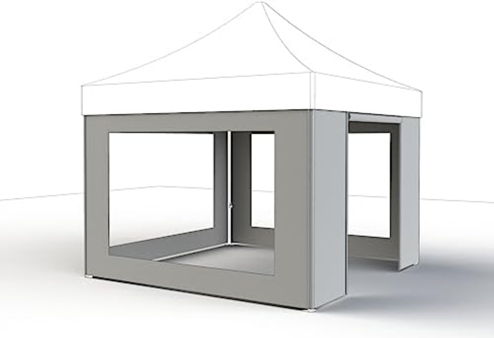 Parti laterali bianche per gazebo Pro 3 x 3 m, rivestimento in poliestere, 300 g