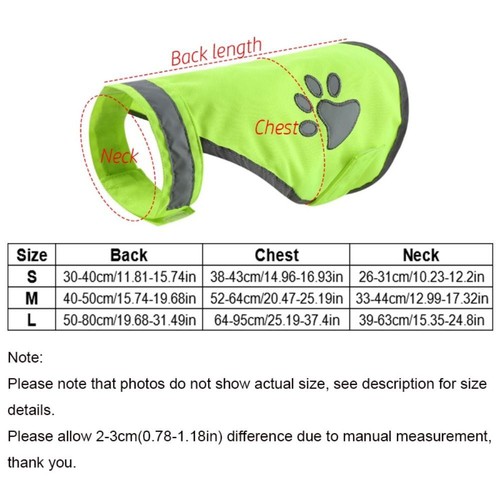 Fluorescent Pet Reflective Safety Vest Pet Jacket Coat At Night - Picture 2 of 12