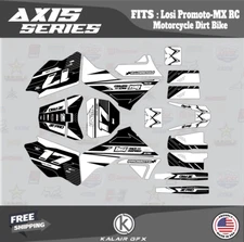 Graphics Kit for Losi PRO MOTO MX (ALL YEARS) Axis Series - White