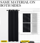 NICETOWN Halloween Pitch Black Solid Thermal Insulated Grommet Blackout Curtains