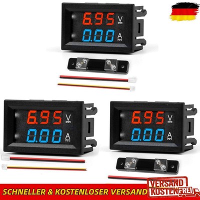 Digital Voltmeter Ammeter DC0-100V 10A 50A 100A 2 In1 Multimeter Measuring Tool