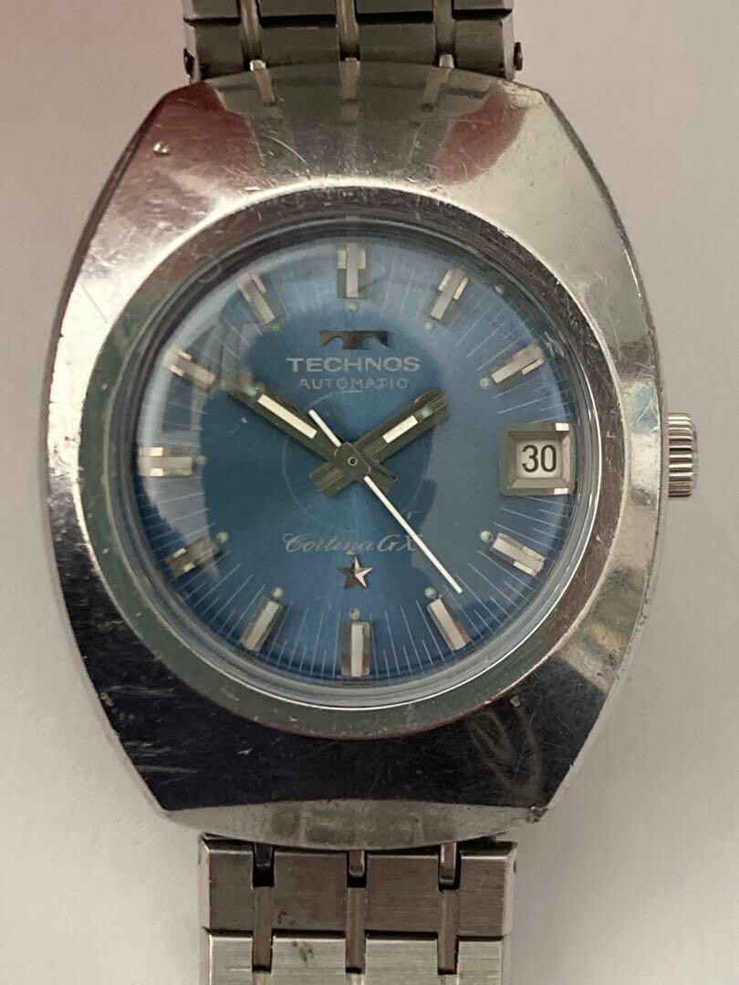 Technos Cortina GX Watch Automatic 33mm Men Blue Dial Swiss