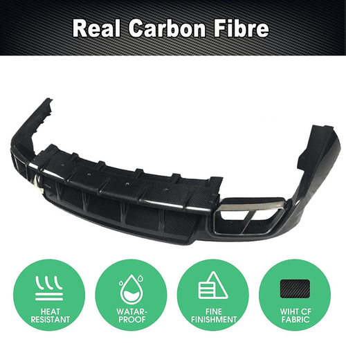 Difusor de parachoques trasero de carbono embellecedores de escape difusor trasero para Maserati Levante - Imagen 7 de 12