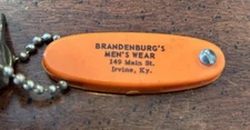 Vtg Curlee Clothes Advertising KeyChain Knife Brandenburg’s Men’s Wear Irvine,Ky