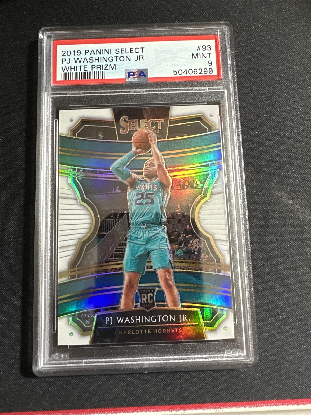 2019 Panini Select Concourse White Prizm /149 PJ Washington Jr #93 PSA 9 Rookie