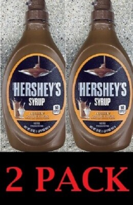 2x Hershey's INDULGENT CARAMEL Flavor Syrup 22 Oz Bottle - FATE FREE - 2 PACK