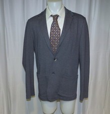 Hugo Boss Davoli Knit Blazer M Slim Fit Blue M lange Sport Coat Patch Pocket XXL