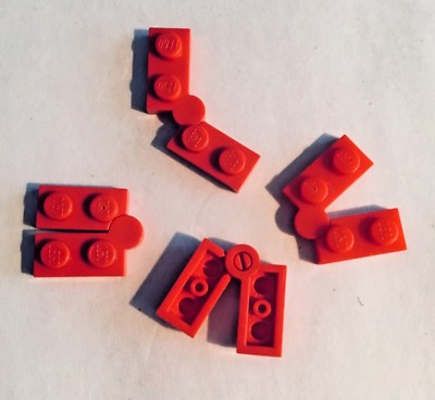 LEGO Lot of 4 Red 1x4 Swivel Hinge Plates