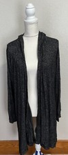 Justice Active Gray Soft Hooded Open Cardigan Sweater Girls size 18