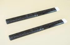 2 x POWERBOOST Latter Emblem Left Door Gloss Black 10x1 inches 2019-2023 F-150