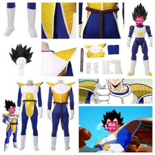 Vegeta Ball Z Cosplay Vegeta Halloween party Fantasia mens Costume+Black Wig set