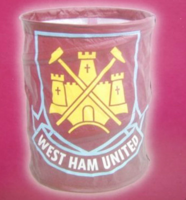 RESTPOSTEN x 6 WEST HAM UNITED CONCERTINA POP-UP-MÜLLEIMER ORDENTLICHES DEKOR AUFBEWAHRUNGSLÖSUNG
