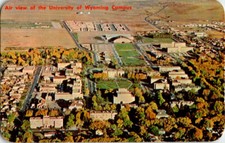 Aerial View University of Wyoming Campus, Laramie, Wyoming postcard