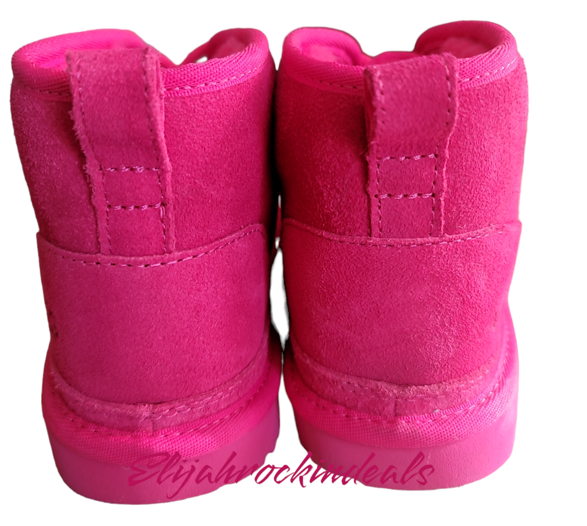 NEW BIG KIDS UGG NEUMEL II SCATTER GRAPHIC HOT PINK CHUKKA BOOTS US SIZE 