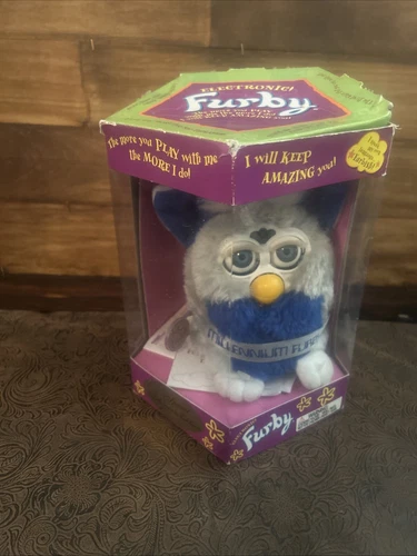 Millennium Blue Gray Y2K Furby 1999 Special Limited Millennium Edition ~ NEW