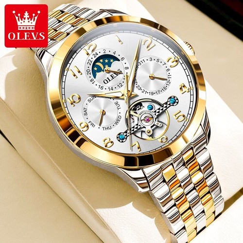 OLEVS Automatic Mechanical Waterproof Luxury Watch Date Men's Wristwatch - Picture 20 of 28