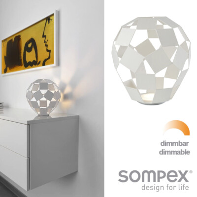 Table Lamp LED Table Light Bedside Lamp Dimmable White Metal Geometric