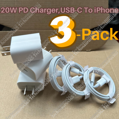 LOT 20W Upgrade Fast Charger Block Type C Cable For iPhone 14 13 12 11 Pro Max