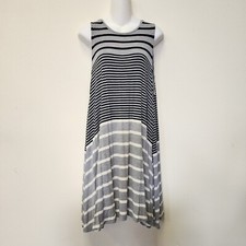 American Eagle Dress XL Soft Sexy Gray Stripes Coverup Summer Beach Relaxed