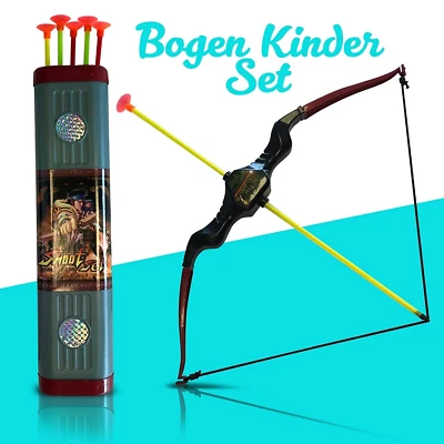 ORAMICS Super Shoot Bogenschießen Set Bogen Spielset mit Köcher 6 Pfeile mit Saugnapf
