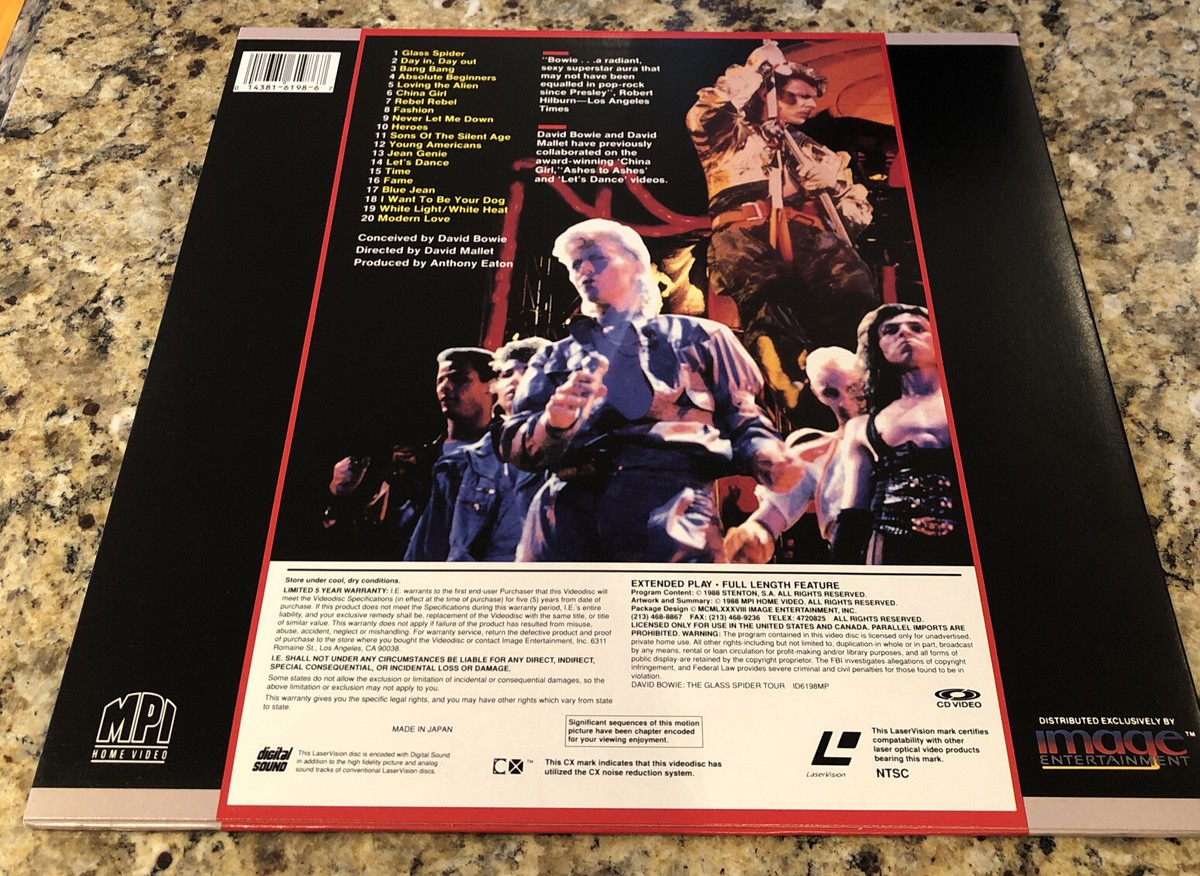 David Bowie - The Glass Spider Tour (Laserdisc) for sale online | eBay