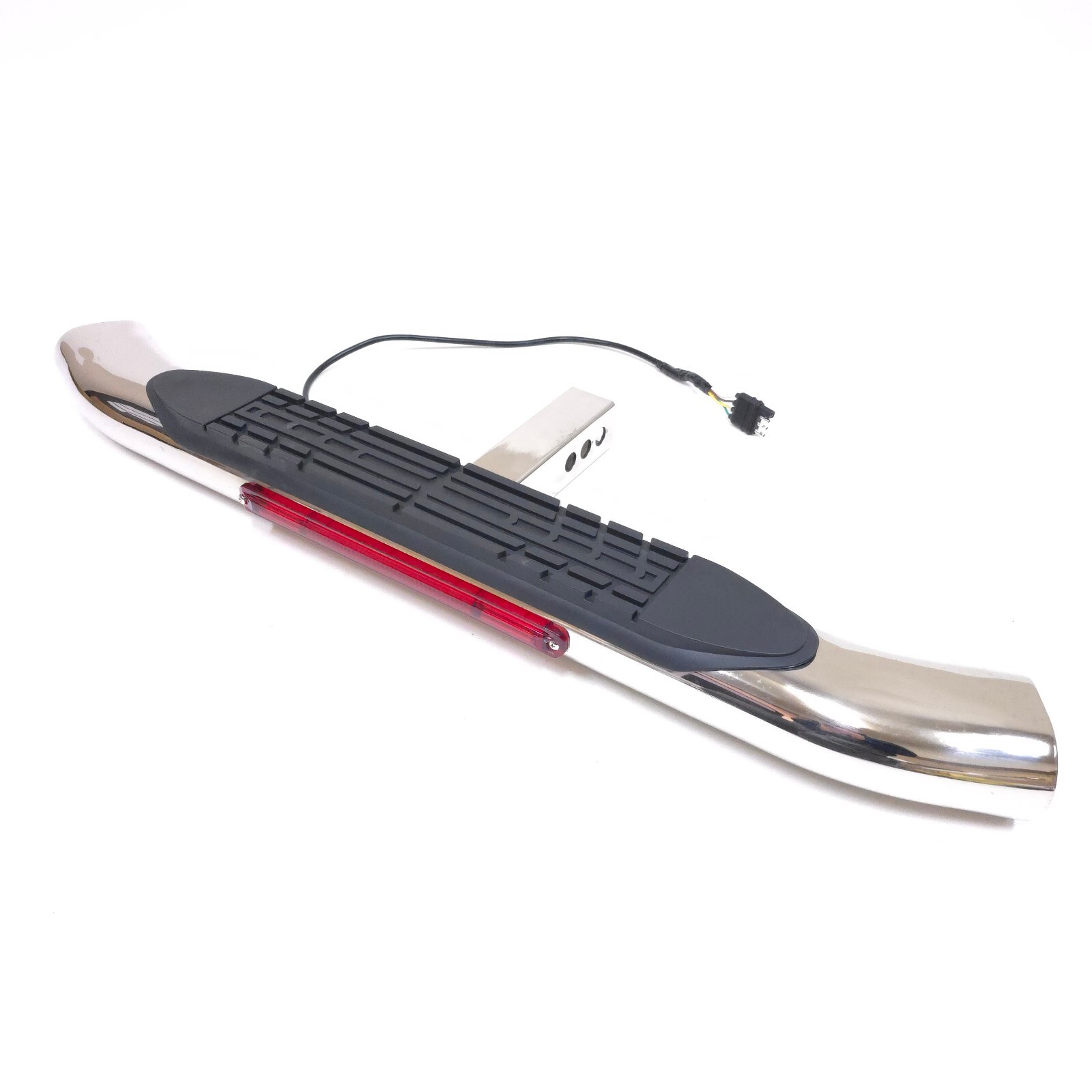 Chrome Heavy Duty Tow Hitch Step LED Brake Spot Light 2" Receiver 4" Oval 36"