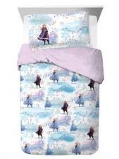 Disney Frozen "Frost" Kids 2pc Reversible Twin/Full Comforter Set-W152185539091