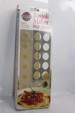 Norpro Ravioli Maker With Press 1043 Homemade Pasta Dough Mold Tool 