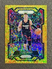 2023-24 Panini Prizm #32 Tyler Hero Gold Sparkle Refractor /24 Heat Bucks