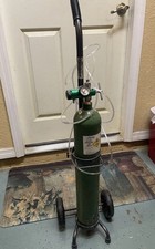 Pickup Only - Medical Oxygen Cylinder Tank 680 Liters E O2, Cart W/ Regulator