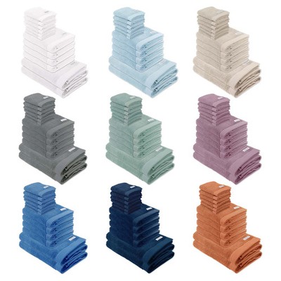 TOM TAILOR Towel Set, 12 Piece - Color Bath, 2x Shower Towel, 4x Hand Towel, 6x...