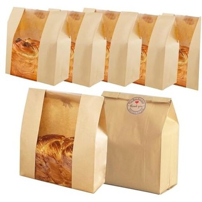 Pack of 35 Paper Bread Bags for Homemade Bread, Paper Bakery Bag Brown-35PACK