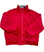 Natural reflections Vintage 90s Lined Windbreaker Style  Red Jacket, Size Large
