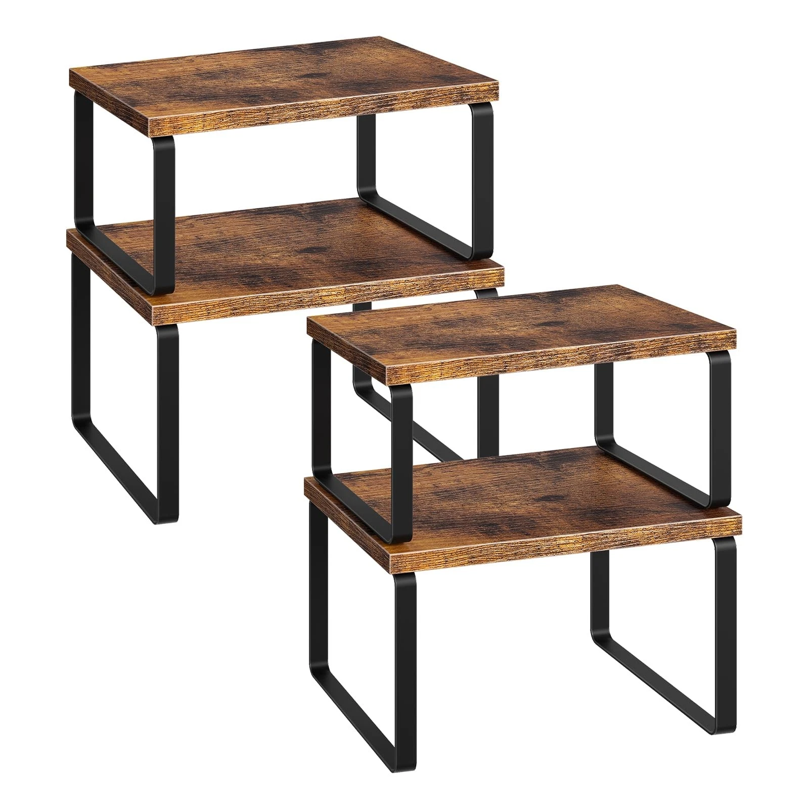 Cabinet Organizer Shelf, Set of 4, Kitchen Countertop Organizer, Kitchen Coun...