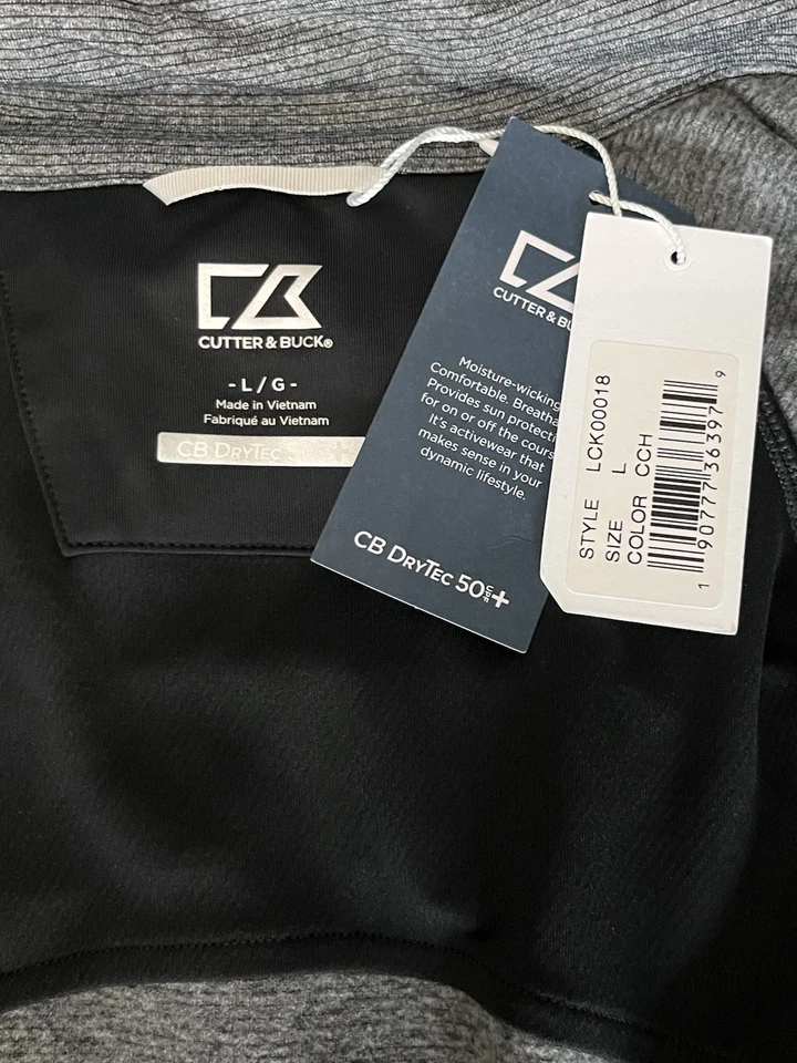 NWT Cutter & Buck Women's Shoreline Full-Zip Jacket L Gray Colorblock MSRP $100 - Image 4 of 4