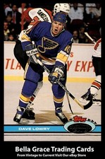 1991-92 Topps Stadium Club Dave Lowry #303 St. Louis Blues NHL Hockey 