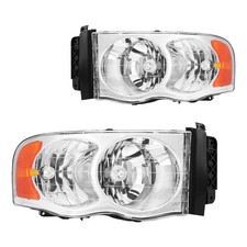 Philtop Pair Headlights Assembly Compatible 2002-2005 Dodge Ram 1500 2002-2005