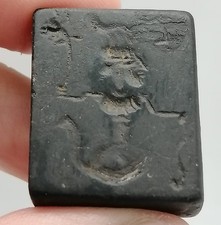 Ancient Stone Stamp Seal Animal & Figure Intaglio Bead Rare Collectible Roman