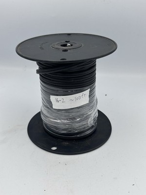 16-2 x 100ft Black Copper Wire | AWG 16 - 2 conductor Copper Wire