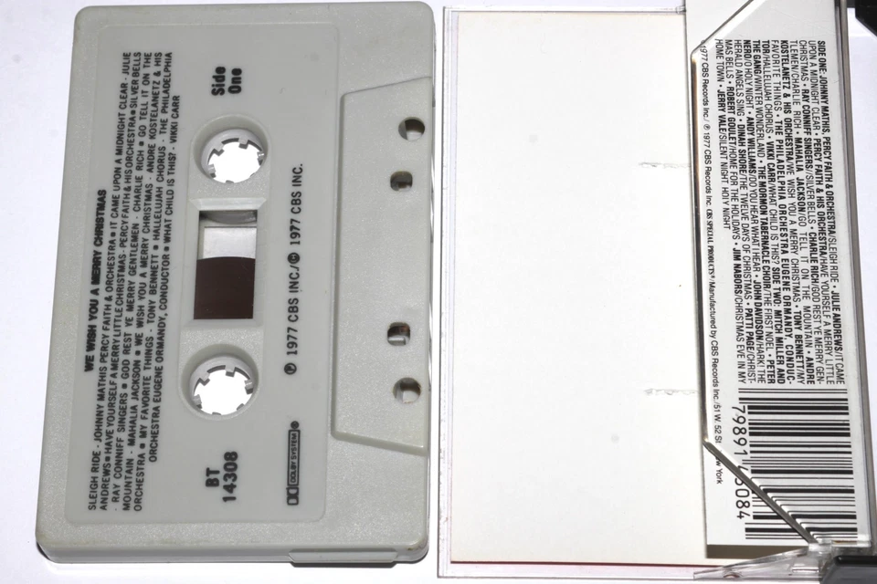 We Wish You A Merry Christmas (Cassette Tape 1977) Holiday Music PLAY TESTED - Image 4 of 4