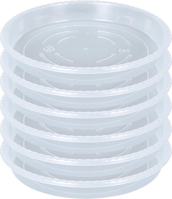 Plant Saucer 6 Pack of 4 6 8 10 12 14 16 inch, Clear Plastic Flower Plant Pot Sa